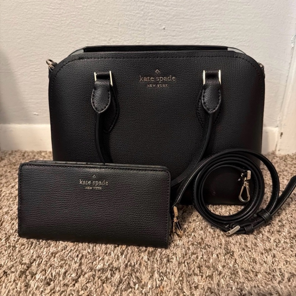 Kate Spade Black Satchel and Wallet Set